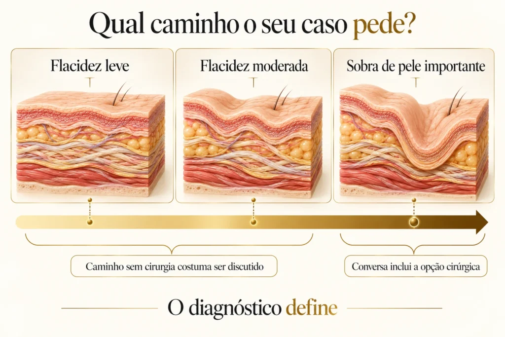 Comparativo entre lifting sem cirurgia e lifting cirúrgico para ajudar a escolher o caminho do seu caso